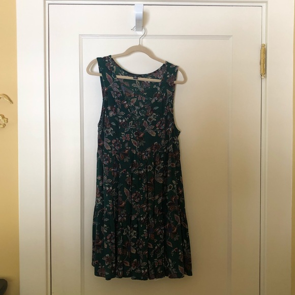 American Eagle Green Floral Dress - Picture 1 of 4